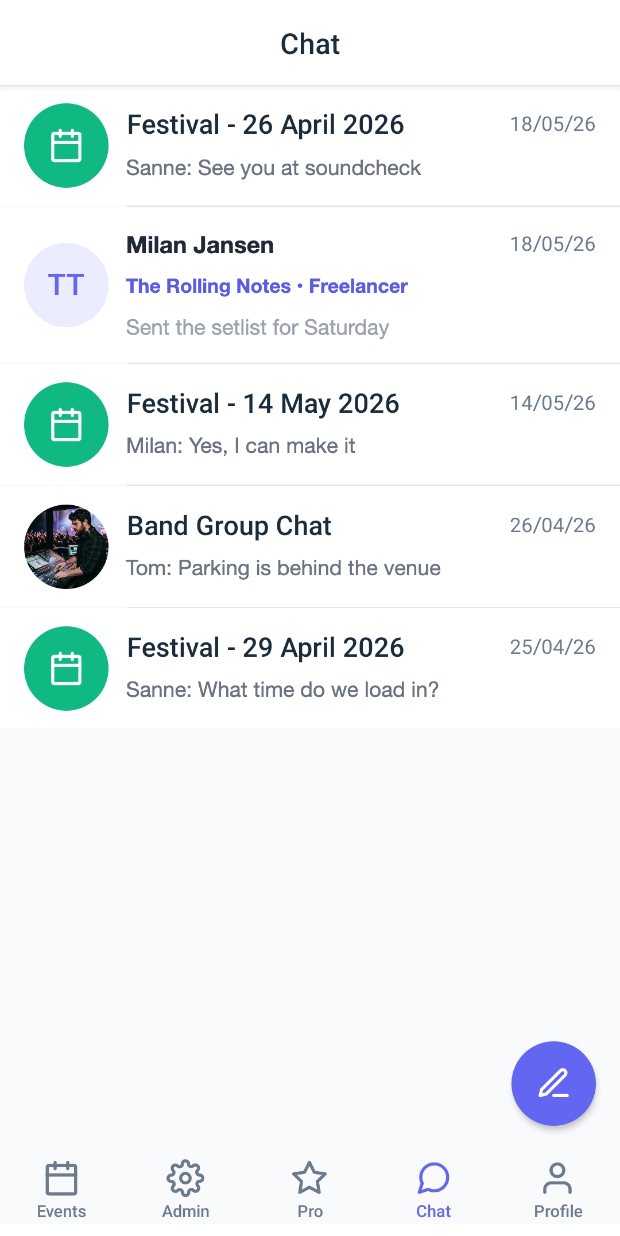 MyGigFlow chat screen