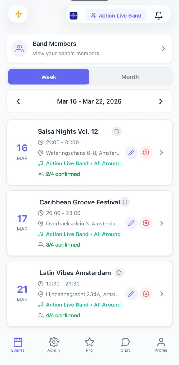 MyGigFlow events week view