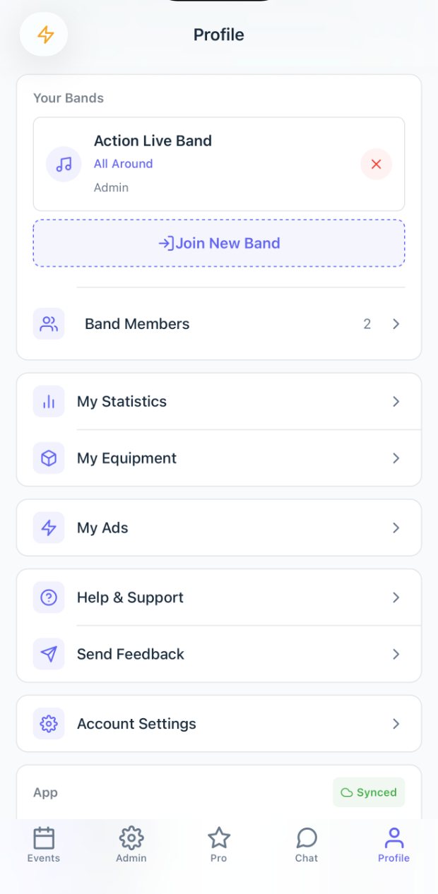 MyGigFlow Profile: your bands